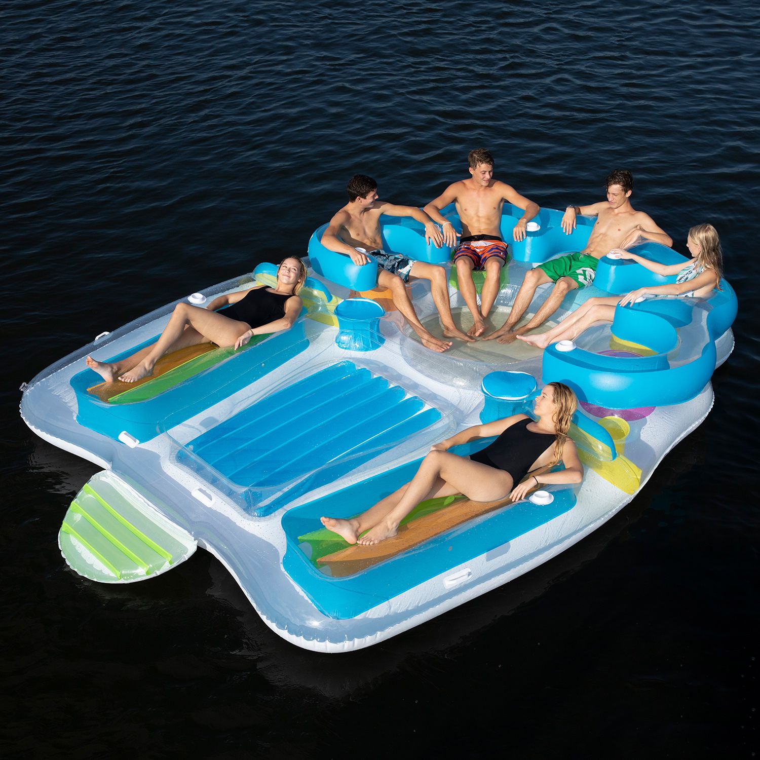 Tropical Tahiti Floating Island Raft for 6 People 2025