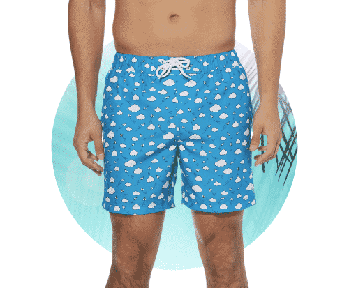 Original Penguin Paper Airplane Clouds Swim Shorts