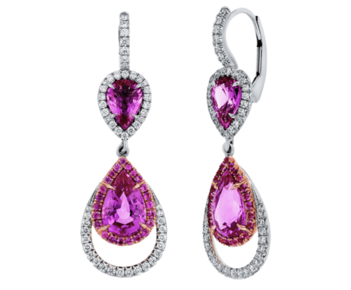 SAPPHIRE DIAMOND DROP EARRINGS