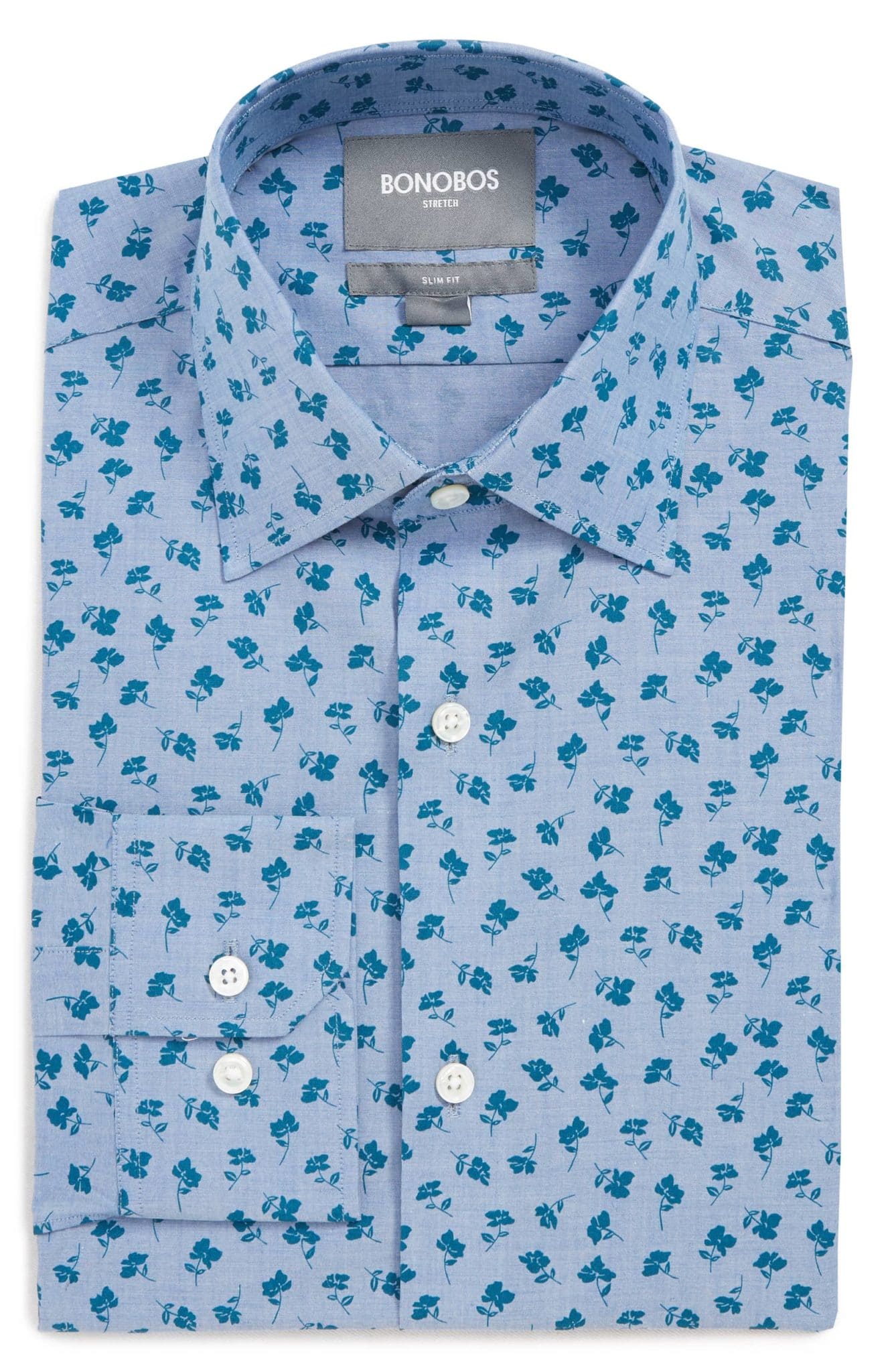 12 Best Dress Shirts For Men In 2024 Summer Slim Fit Trim Cut Men S   Bonobos Floral Dress Shirt Blue 2019 